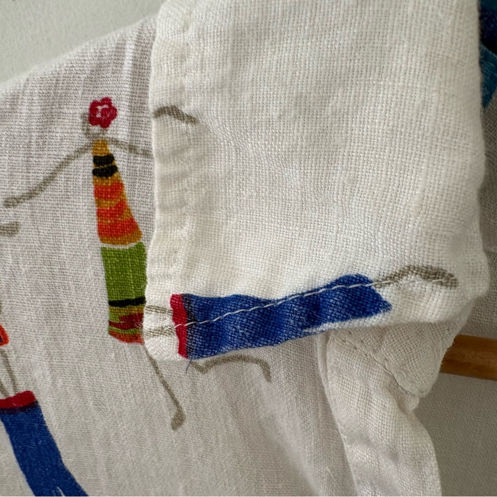 Hot Cotton Vintage Linen Marc Ware Design Tunic. Size Medium. - Picture 7 of 13